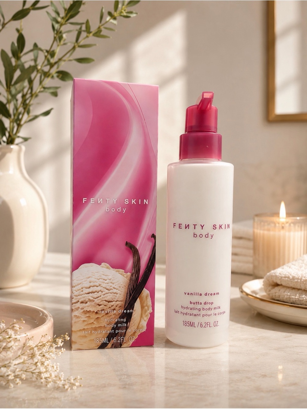 *NEW IN BOX* Fenty Skin Body Vanilla Dream‎ Body Milk- Pink & Cream